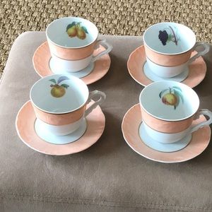 Vista Alegre Mottahedeh cups and saucers